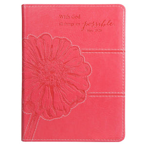 All Things Are Possible Matthew 19:26 Pink Journal