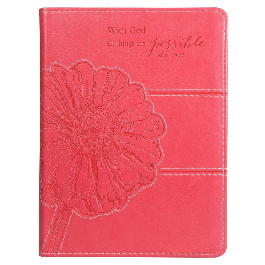 All Things Are Possible Matthew 19:26 Pink Journal