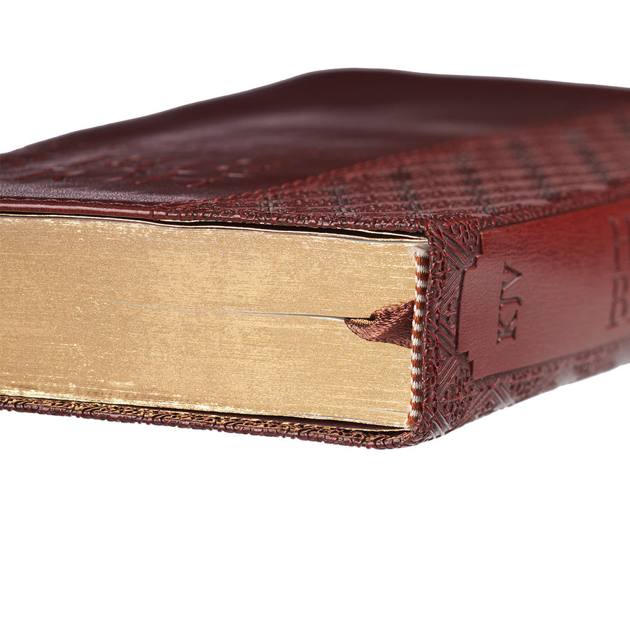 Personalized KJV Bible COMPACT Pocket Edition LuxLeather Brown