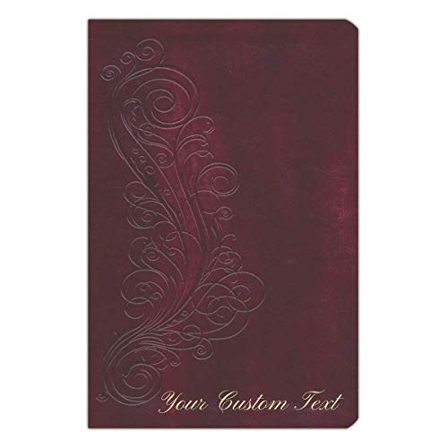 Personalized Bible Custom Text Your Name NASB New Inductive Study Bible Milano Softone Burgundy