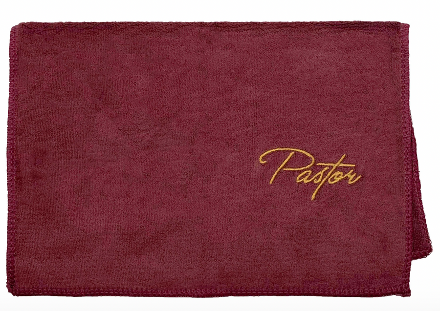 Burgundy Microfiber Pastor Towel