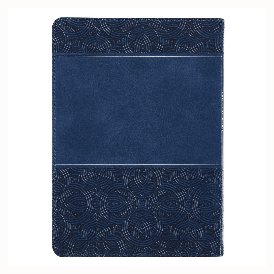 Personalized Custom Text Your Name Prayers and Praises From the Word Gift Book Navy Blue Faux Leather