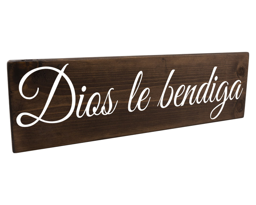 Dios Le Bendiga Spanish Wood Decor