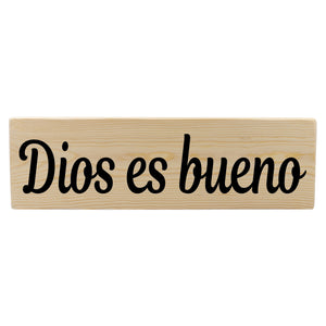 Dios es bueno Spanish Wood Decor