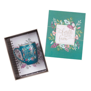 Let Your Faith Be Bigger Than Your Fear Journal & Mug Boxed Gift Set