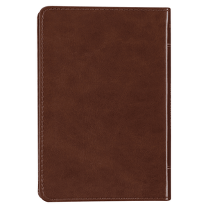 Personalized Custom Text Your Name Be Strong and Steadfast Daily Devotional Brown Faux Leather