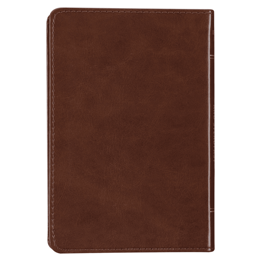 Personalized Custom Text Your Name Be Strong and Steadfast Daily Devotional Brown Faux Leather