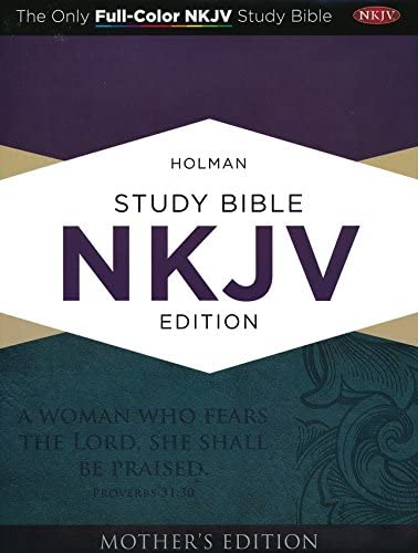 Personalized NKJV Holman Study Bible LeatherTouch Turquoise Mother's Edition