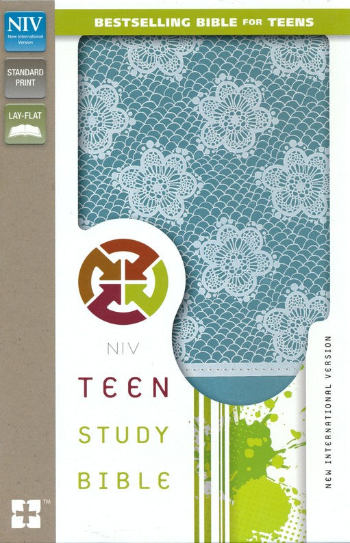 Personalized NIV Teen Study Bible Leathersoft Light Blue
