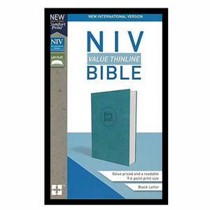 Personalized Custom Text Your Name NIV Value Thinline Bible Leathersoft Turquoise New International Version