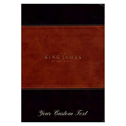 Personalized KJV Study Bible Full Color Edition Thumb Index Leathersoft Brown King James Version