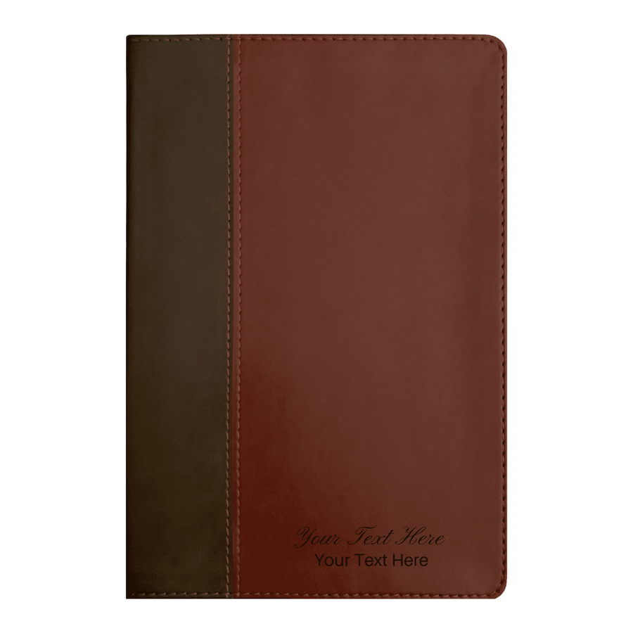 Personalized Custom Text Your Name NKJV Life Application Study Bible Third Edition Large Print Red Letter LeatherLike Brown/Mahogany Indexed