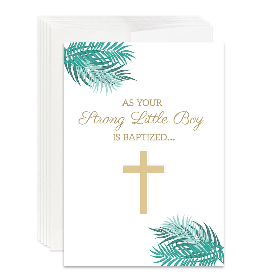Baby Boy Baptism Card