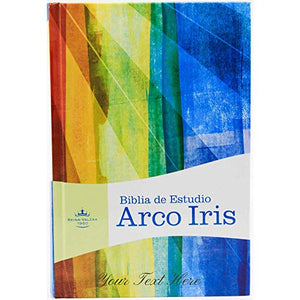 Personalized RVR 1960 Biblia de Estudio Arco Iris Multicolor tapa dura (Spanish Edition)