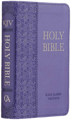 Personalized KJV Pocket Bible Purple Faux Leather