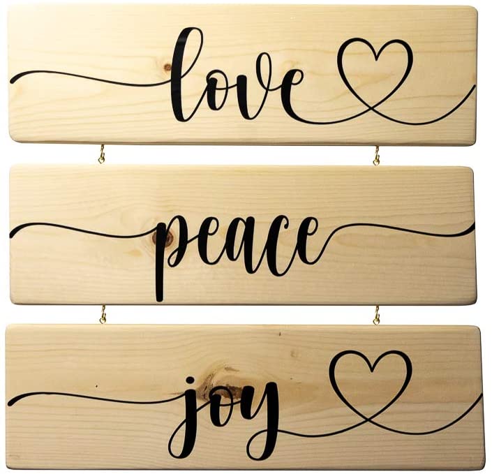 Love Joy Peace Wood Decor