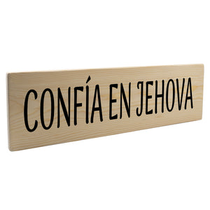 Confía En Jehova Spanish Wood Decor