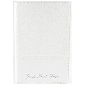 Personalized NIV The Flower Girl Bible White Imitation Leather