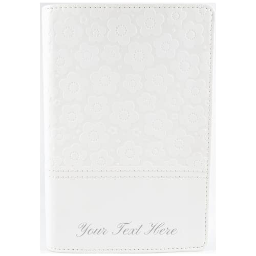 Personalized NIV The Flower Girl Bible White Imitation Leather