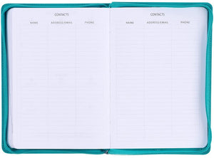 Personalized 2022 It Is Well With My Soul Teal Faux Leather Planner