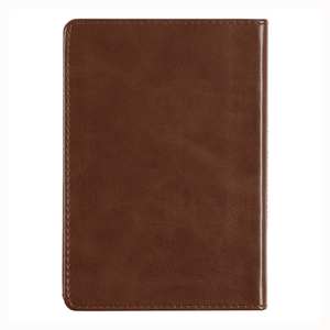 Personalized Custom Text Your Name One Minute with God for Men Daily Devotional Brown Faux Leather