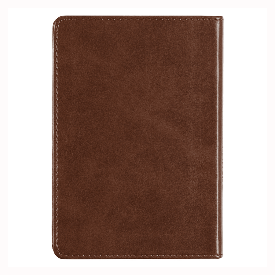 Personalized Custom Text Your Name One Minute with God for Men Daily Devotional Brown Faux Leather