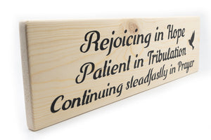 Continuing Steadfastly In Prayer Wood Decor