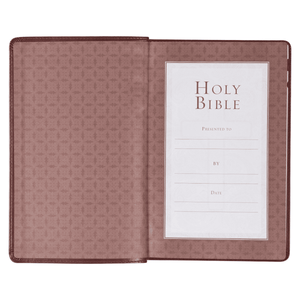 Personalized Custom Text Your Name KJV Holy Bible Standard Size Thumb Index Edition Burgundy King James Version