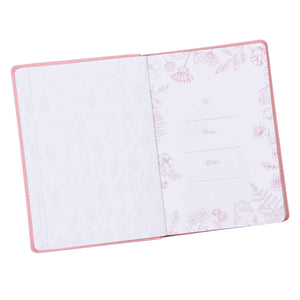 Be Still and Know Psalm 46:10 Slimline Pink Faux Leather Journal
