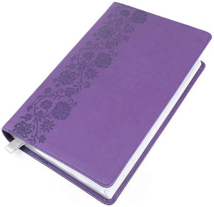 Personalized NKJV End-of-Verse Reference Bible Personal Size Large Print Leathersoft Purple