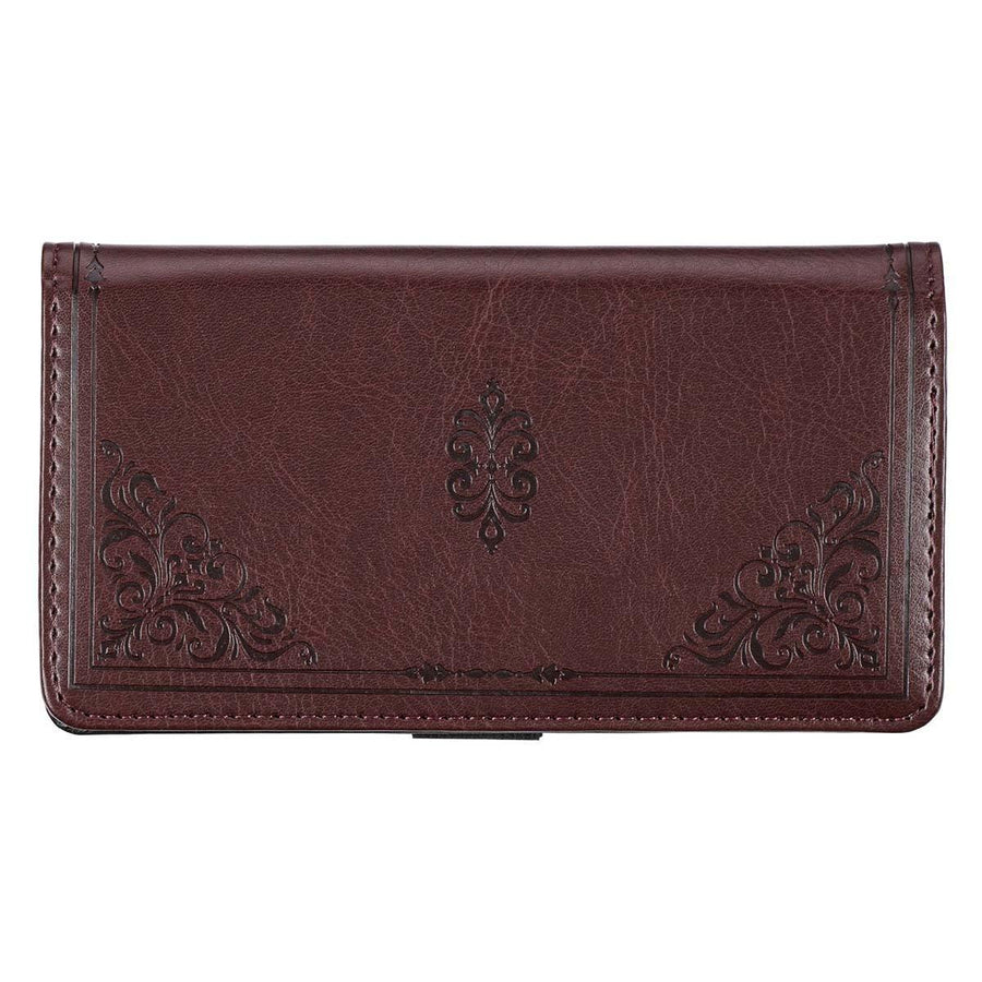 Be Still and Know Psalm 46:10 Brown Faux Leather Checkbook Cover