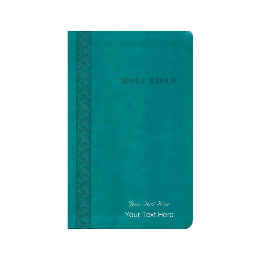 Personalized KJV Thinline Reference Bible Portable Easy-to-Read Turquoise King James Version