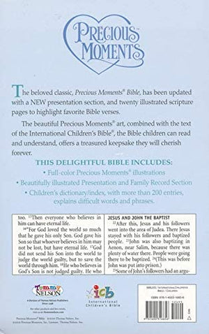 Personalized ICB Precious Moments Holy Bible Leathersoft Blue International Children's Bible