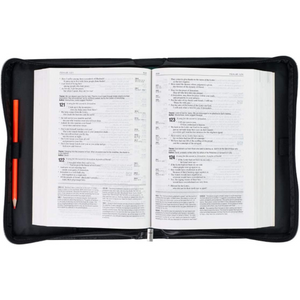 Joshua 1:9 Faux Leather Two-Tone Personalized Bible Cover for Men