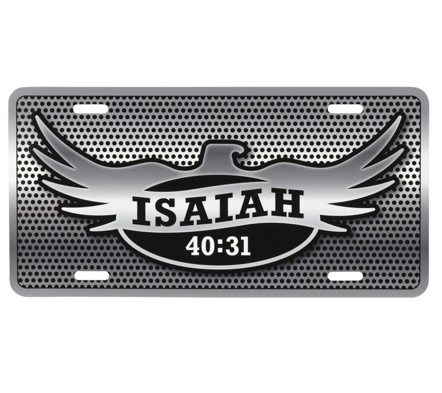 Isaiah 40:31 Eagle Metal License Plate
