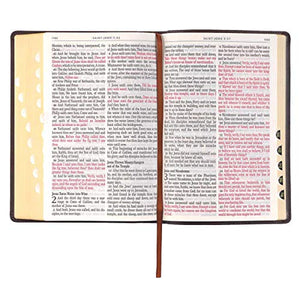 Personalized KJV Holy Bible Giant Print Full-Size Bible Dark Brown Faux Leather Bible