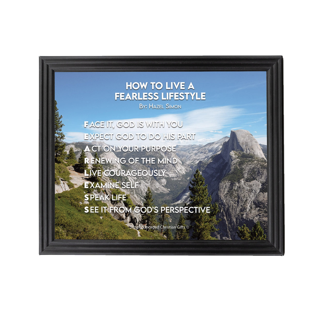 How To Live A Fearless Lifestyle Personalized Photo Poem – Simply ...