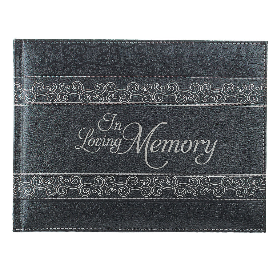 In Loving Memory Charcoal Guest Book Memory Book