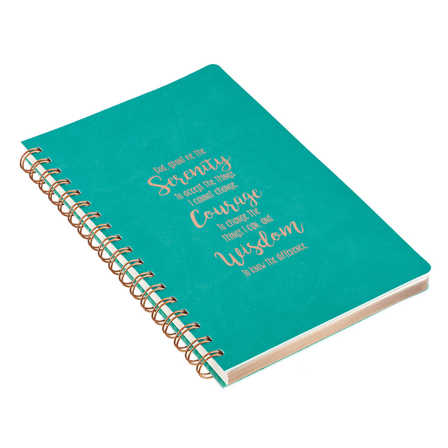 Teal Serenity Prayer Notebook