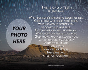Only a Test Personalized Photo Poem