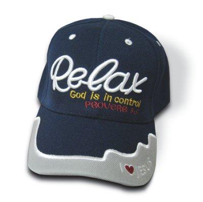 Relax God Is In Control Proverbs 3:5 Navy Hat