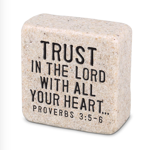 Trust Plaque Scripture Stone