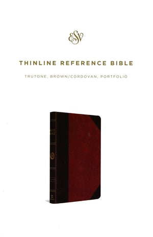 Personalized ESV Thinline Reference Bible TruTone Brown/Cordovan