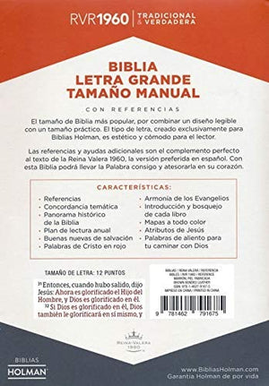 Personalized RVR 1960 Biblia Letra Grande Tamaño Manual marrón, piel fabricada (Spanish Edition)