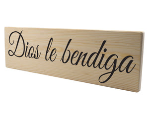 Dios Le Bendiga Spanish Wood Decor