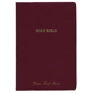 Personalized KJV Reference Bible Super Giant Print Burgundy Indexed