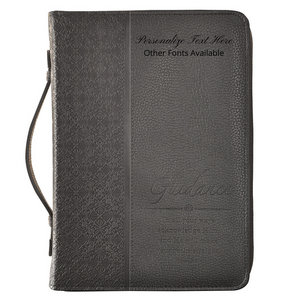 Guidance Faux Leather Black Personalized Bible Cover for Men