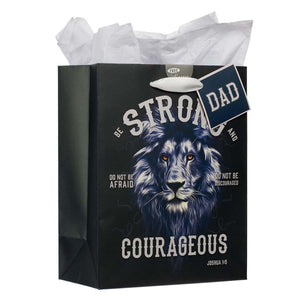 Strong & Courageous Joshua 1:9 Dad Gift Bag