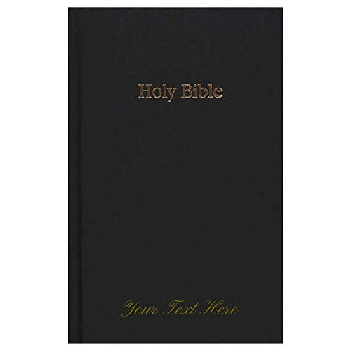 Personalized NASB Large Print Pew Bible Black Hardcover Cloth