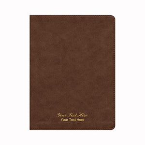Personalized Custom Text Your Name KJV Single-Column Wide-Margin Bible Brown LeatherTouch